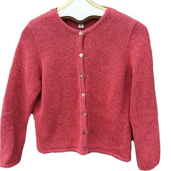 L.L. BEAN button up knit sweater 100% Cotton sz s - Picture 3 of 8